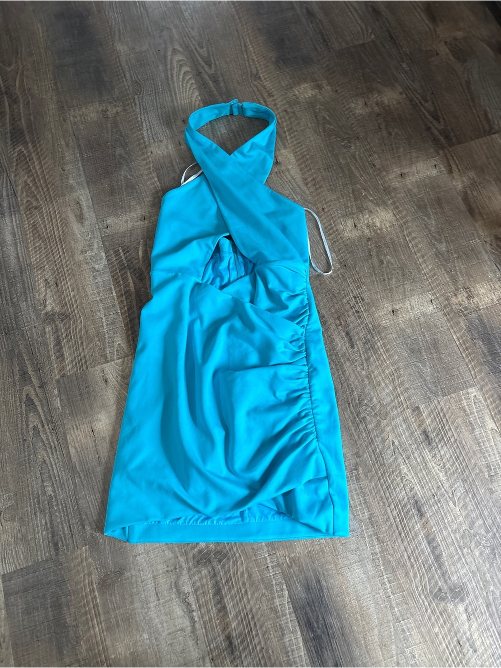 Lovers + Friends Turquoise Halter Mini